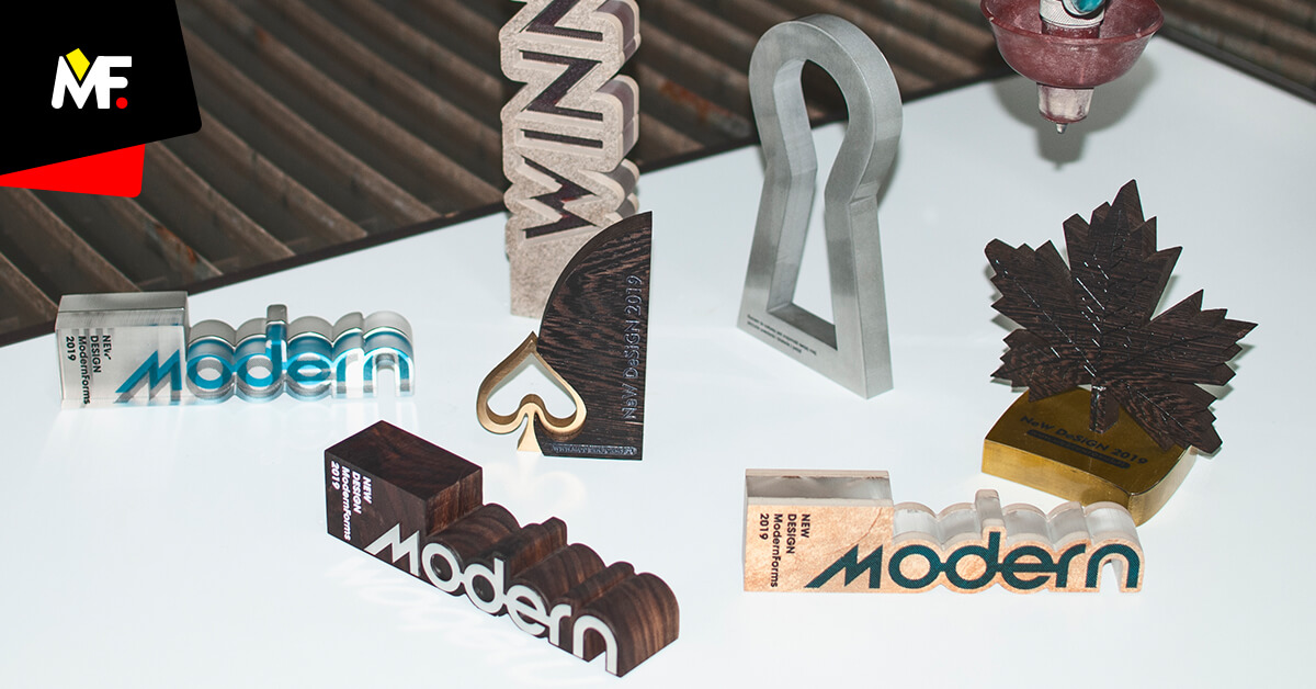 Unique shapes of trophies made by Water Jet
